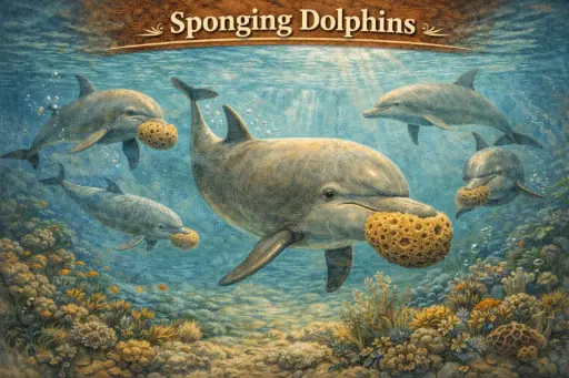 Sponging dolphins