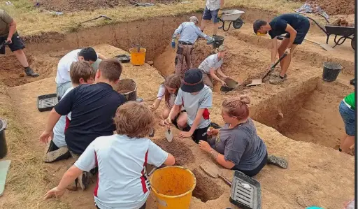 Taking part in archaeological excavations 