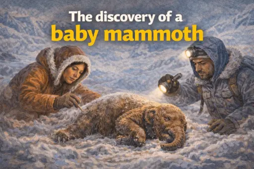 The discovery of a baby mammoth 